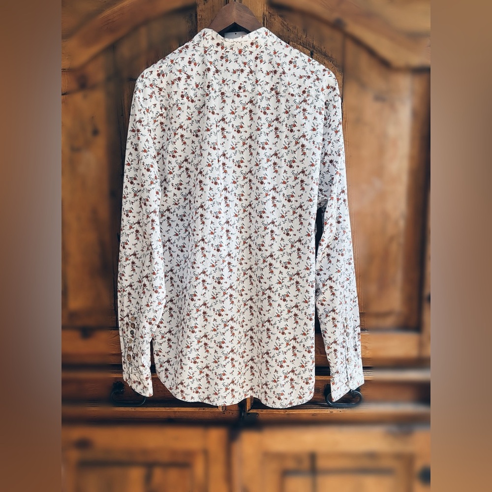 OOAK Artisan Buttondown Mini floral Multi Button - Picture 10 of 11